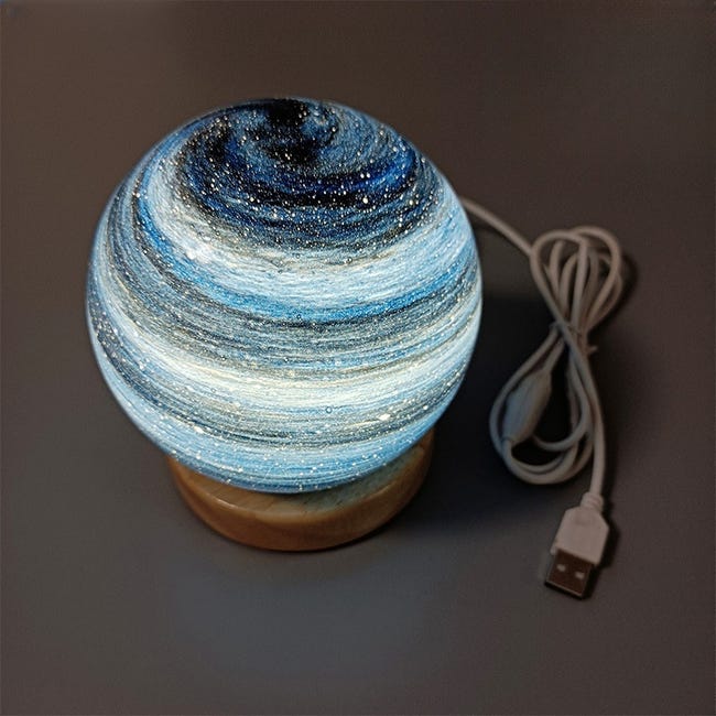 Lampa Wędrująca Planeta, Lampa Gwieździste Niebo, Lampka nocna, Lampa stołowa, Lampka nastrojowa, Lampka nocna, Prezent urodzinowy (120 mm)