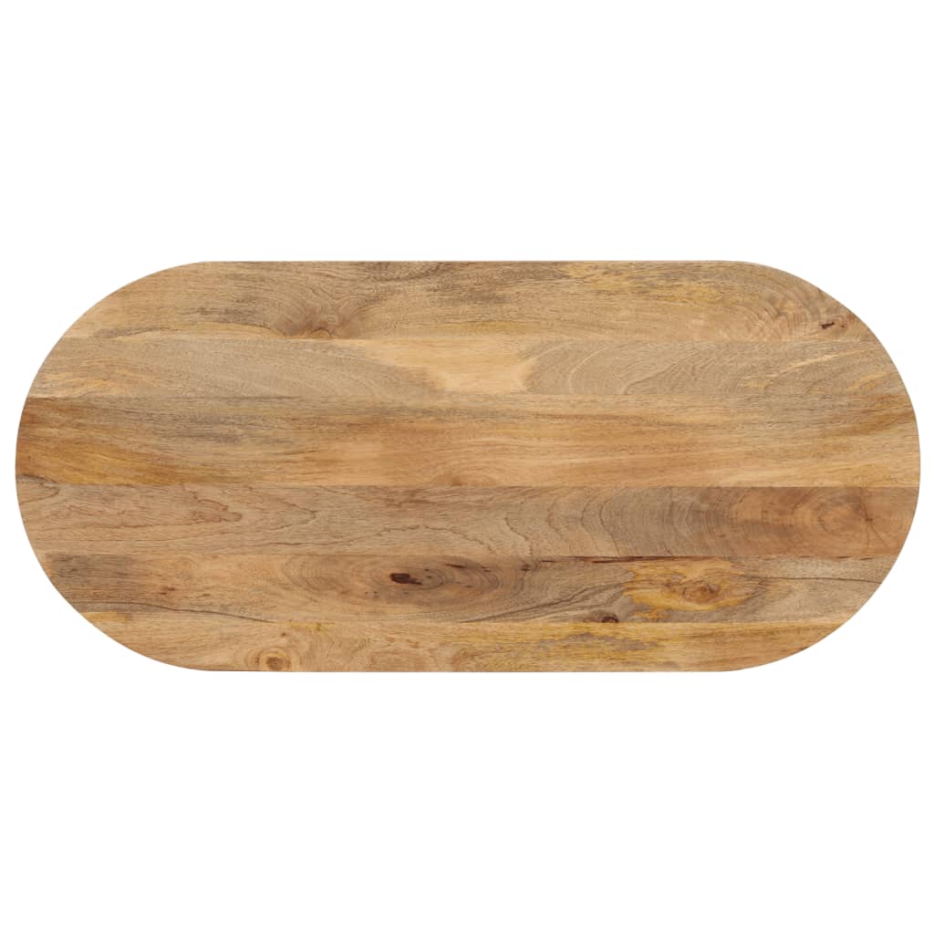 Blat Drewniany Mango Lity do Stołu Owalny 100x40 cm 25 mm Naturalny