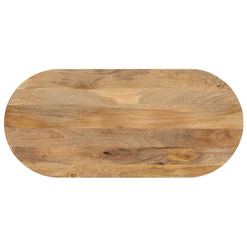 Blat Drewniany Mango Lity do Stołu Owalny 100x40 cm 25 mm Naturalny