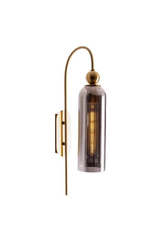 Kinkiet ścienny dekoracyjny vintage szklany ciemny klosz CAMPANILA 1xE27 40W W0333 Maxlight