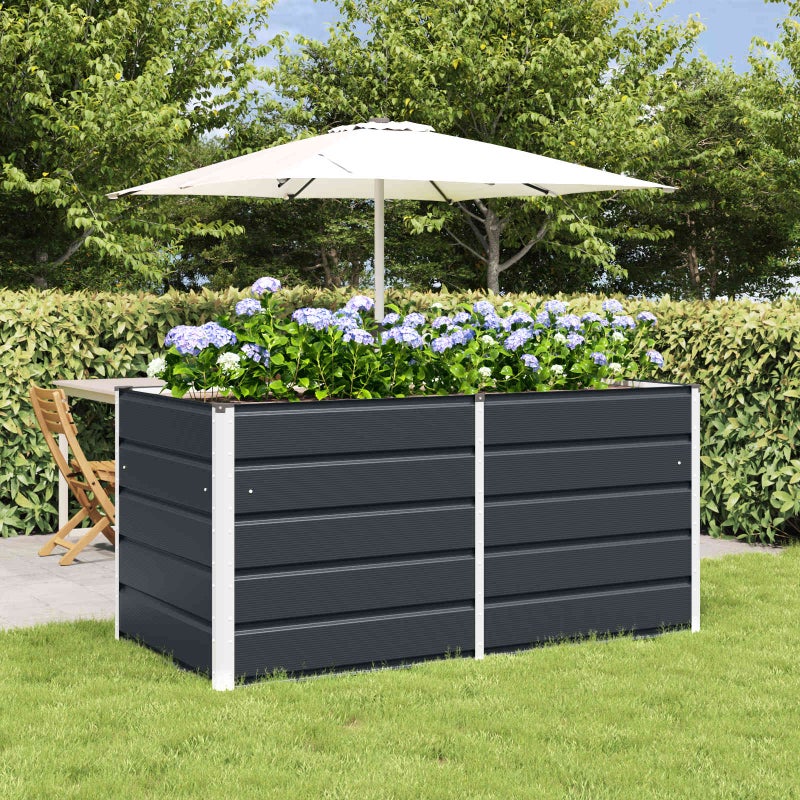 Donica Antracyt 160 x 80 x 75 cm Stal vidaXL