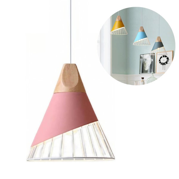 Lampa wisząca w stylu retro z metalową klatką - industrialna, Ø25cm - regulowana długość 1,5m, bez żarówki - do kuchni, jadalni, biura