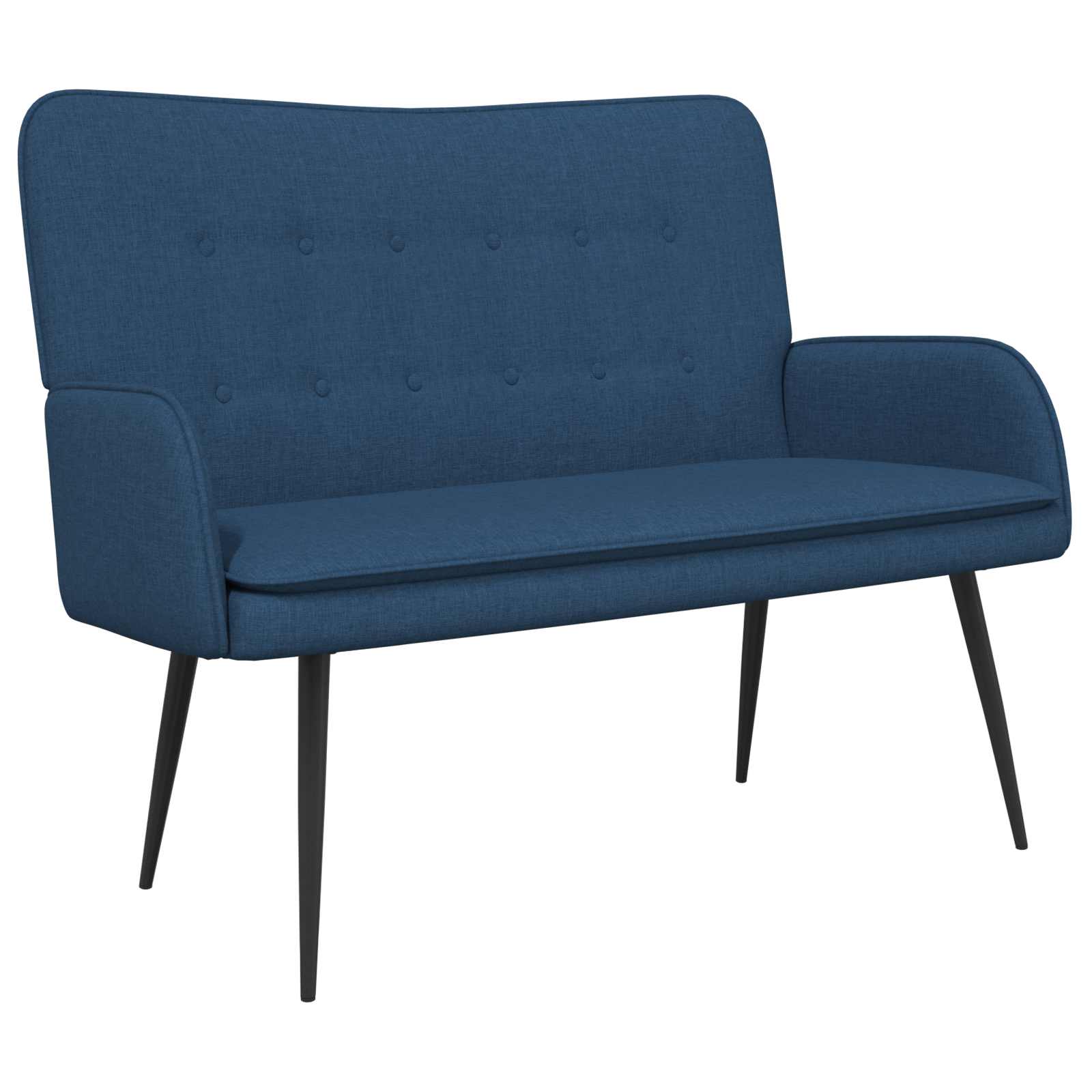 Sofa dwuosobowa niebieski 115 x 61 x 87 cm tkanina