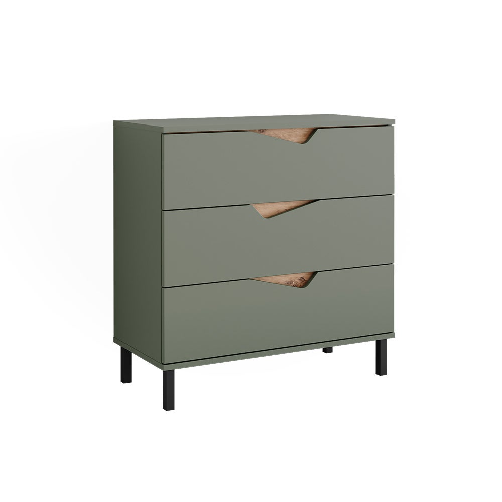 Vicco Kredens Marelle, Zielony/rzemieślniczy, 80 x 81.2 cm z 3 szufladami