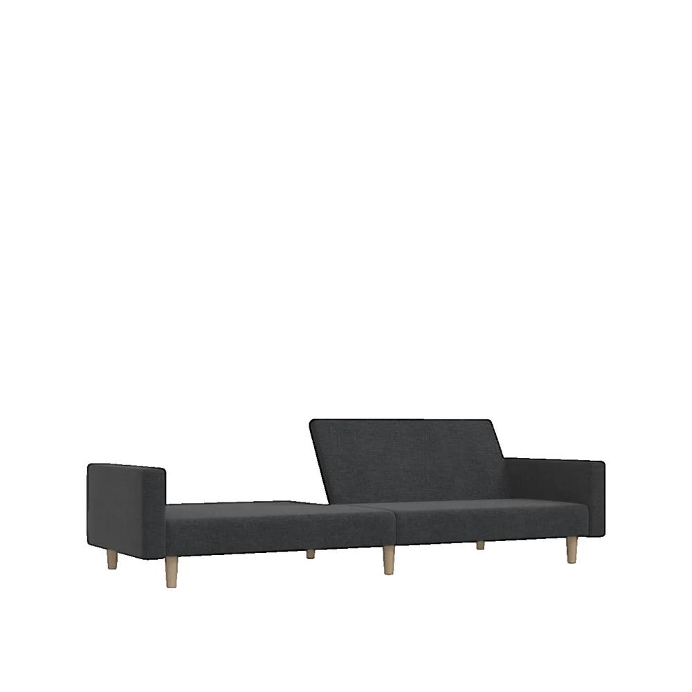 Sofa rozkładany VidaXL 2-osobowy ciemnoszary łatwy w konwersji i wytrzymały