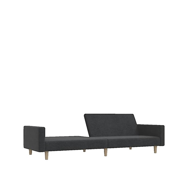 Sofa rozkładany VidaXL 2-osobowy ciemnoszary łatwy w konwersji i wytrzymały