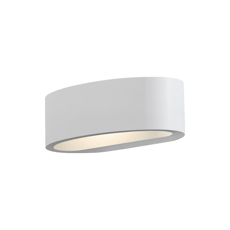Kinkiet LED LUNARIS 17,5 W z podwójną emisją, 3000 K, IP54, CRI90, biała metalowa rama, ściemniany fazowo – Rossini Group