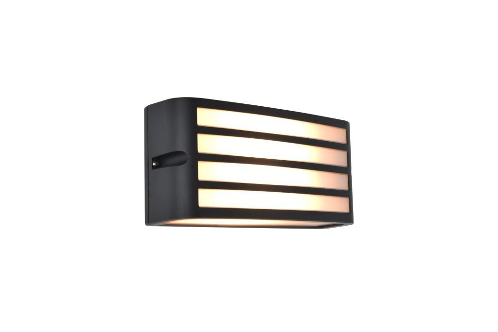 Kinkiet zewnętrzny ZEBRA antracytowy z pasiastym wzorem, E27 IP44