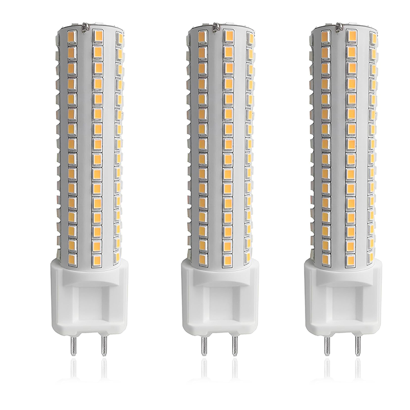 Żarówka LED G12 15 W, 1500 lumenów, dwupinowy trzonek G12 (odpowiednik halogenu 150 W), 100–277 V AC, nieściemnialna (opakowanie 3 szt.), 3000 K