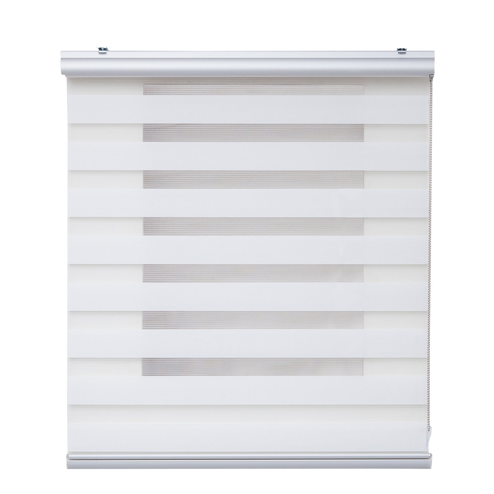 Roleta Dzień i Noc Premium, z aluminiowym wykończeniem, biała, 120x250cm