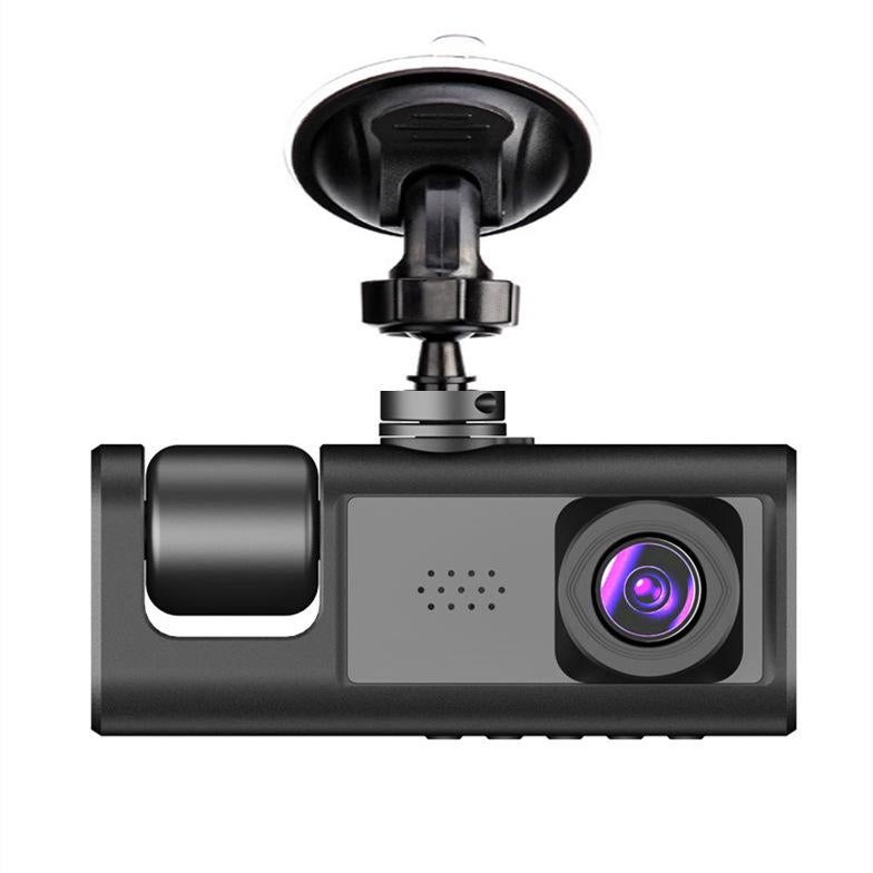 Kamera do monitoringu wewnętrznego/zewnętrznego, 3 kamery samochodowe, 1080P, 2-calowy ekran, czarny, rejestrator jazdy, kamera samochodowa, rejestrat