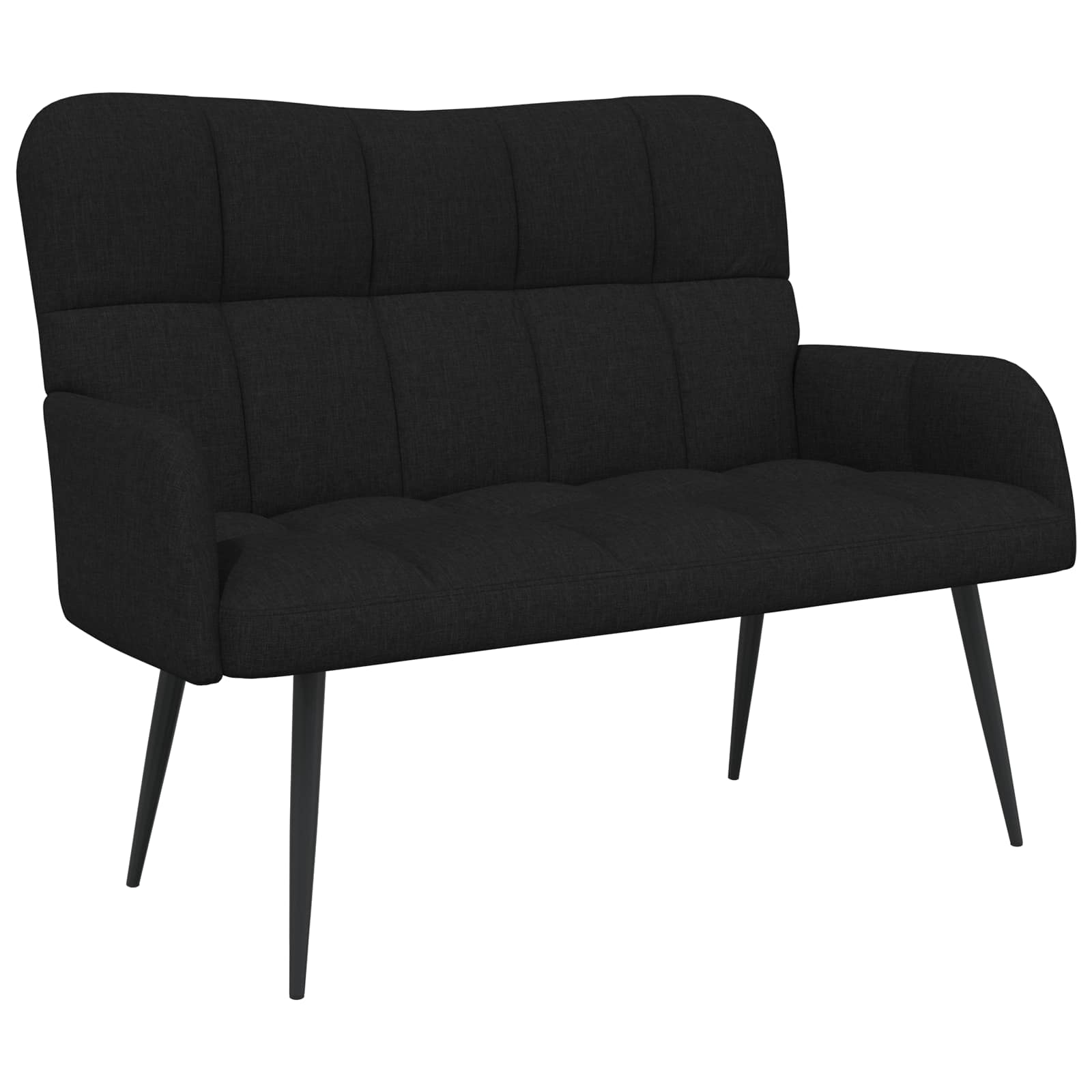 Sofa dwuosobowa Czarny 115 x 61 x 87 cm tkanina