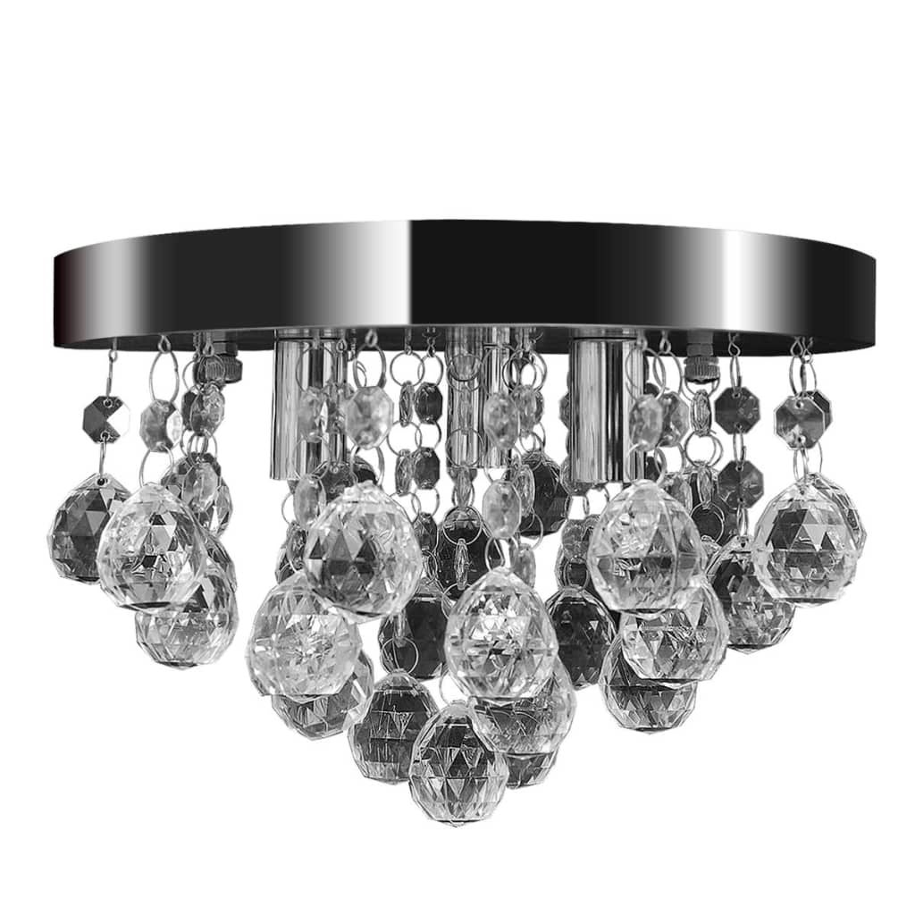 Żyrandol wiszący Kryształowy design Chrome