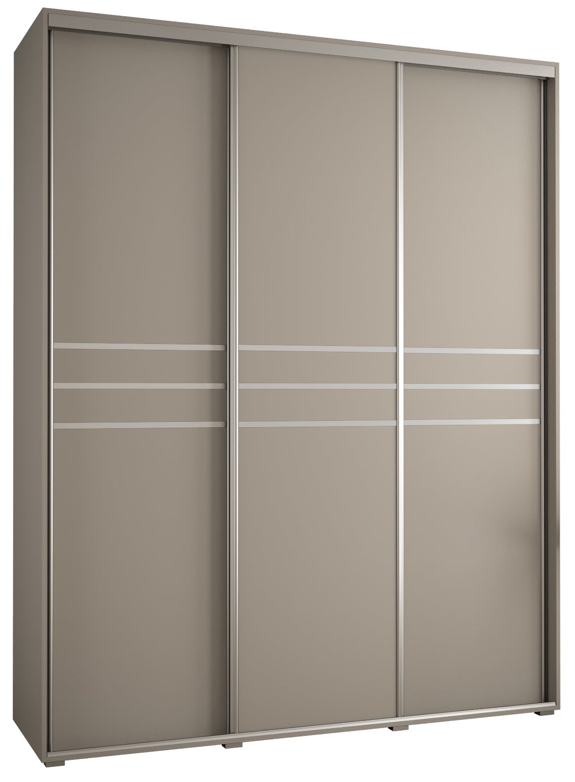 Szafa przesuwna wysoka Dakota 10 200 x 45 x 235,2 cm kaszmir + u. Srebrny - Abiks Meble