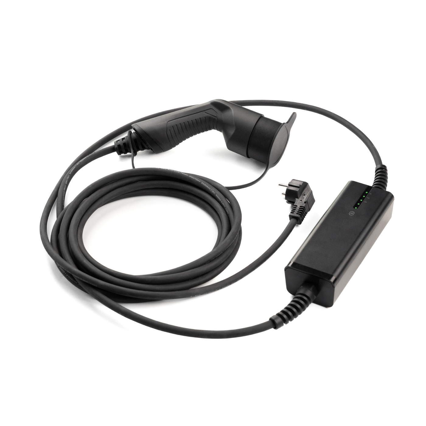 Przenośna ładowarka Alcapower do aut elektrycznych 16A 250V Typ 2, regulowana moc do 3,68kW, zintegrowany kabel 5m