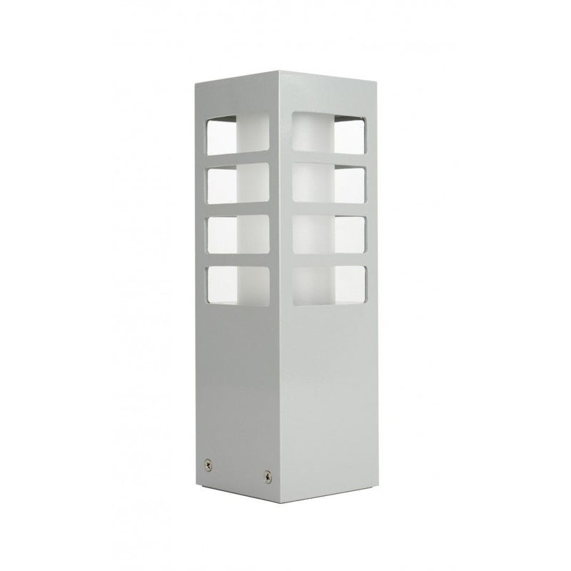 Słupek ogrodowy 25 cm 1xE27 srebrny IP54 SU-MA RADO RADO III 3 AL