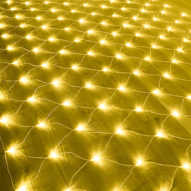 192 LED siatka światełek choinkowych, wodoodporna siatka świetlna 3M X 2M, na Boże Narodzenie, wesele, imprezę, do domu, ogrodu, ciepła biel