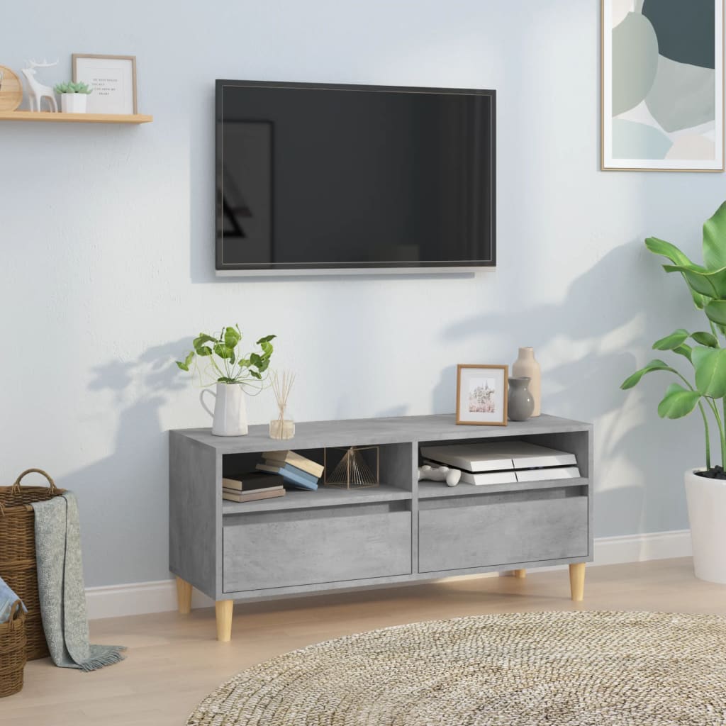 vidaXL Szafka TV, szarość betonu, 100x34,5x44,5 cm