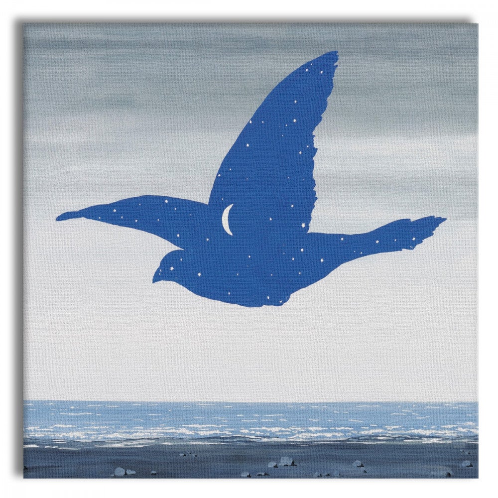 RENE MAGRITTE OBIETNICA - Obraz wydrukowany na płótnie i oprawiony w drewnianą ramę 130X130 CM