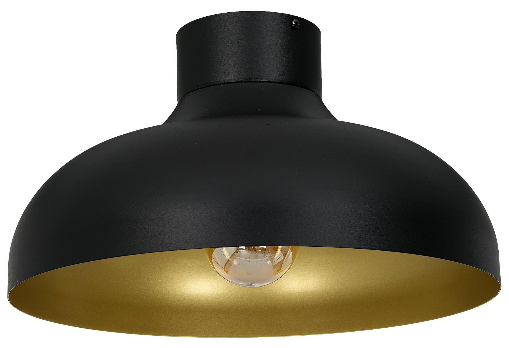 Lampa wisząca Basca czarny mat-złoty mat 1xE27x15W metal wym:21x40x40cm IP20 Luminex