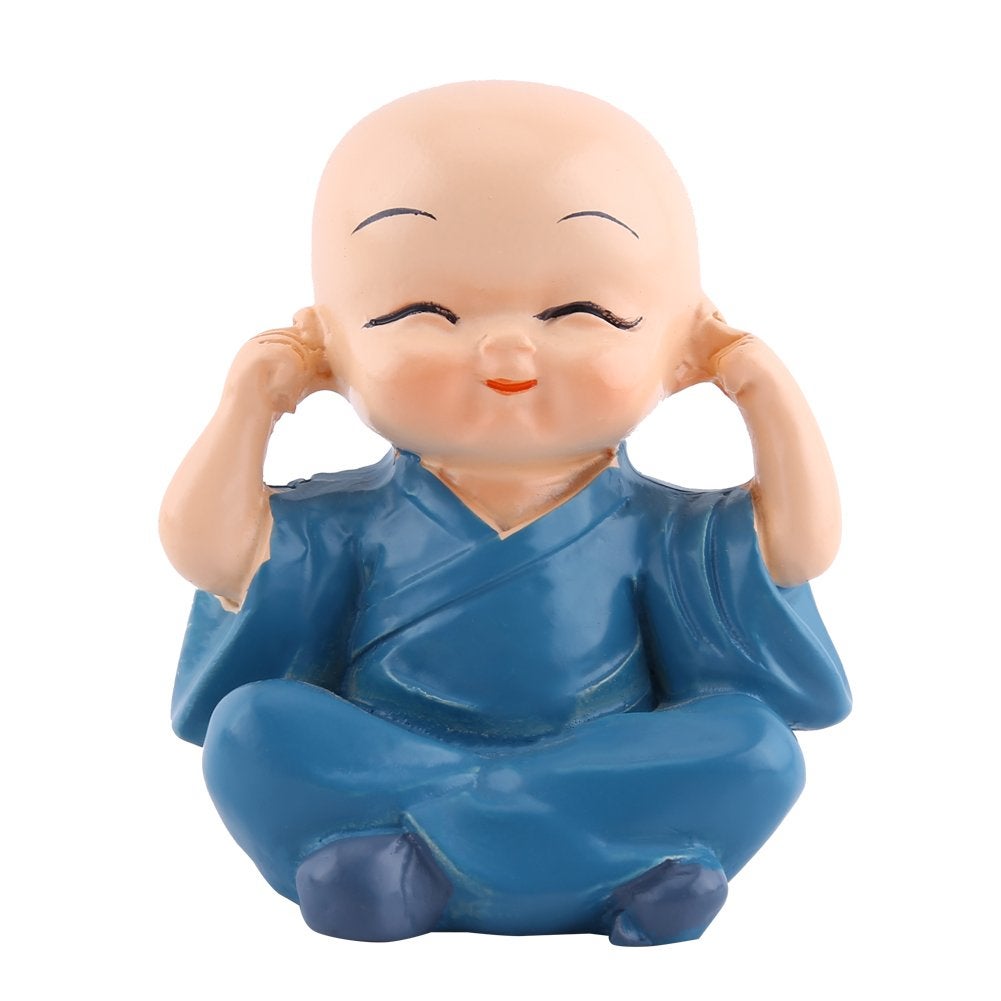 Ręcznie robiona ozdoba z żywicy Czterech małych mnichów Budda Figurka Dekoracja samochodowa do domu