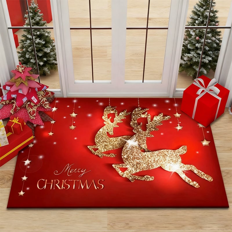 Mata świąteczna 50x80 cm - Antypoślizgowa do wnętrz i na zewnątrz - Dekoracja wnętrz na Boże Narodzenie - Dekoracja zimowa i świąteczna, prezent