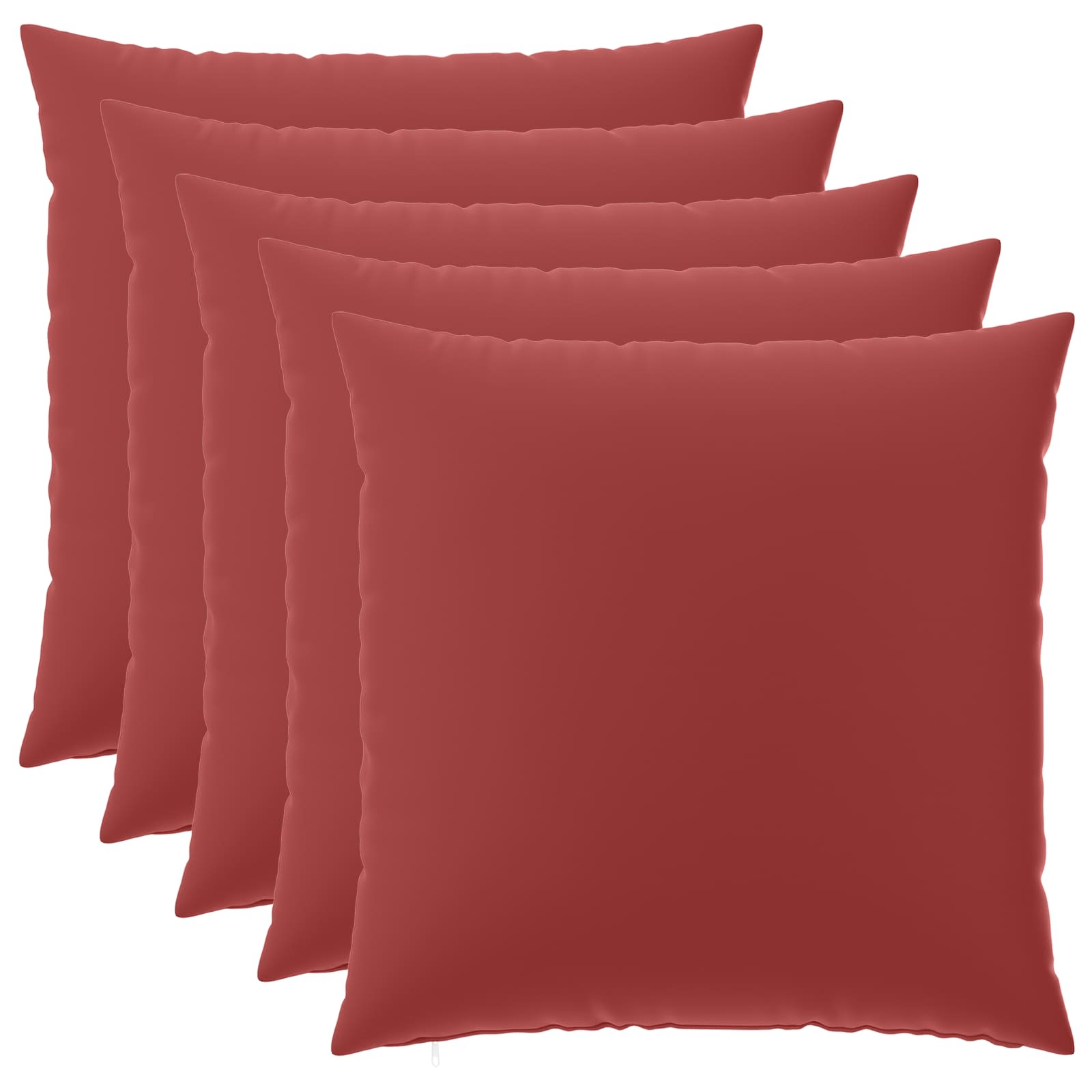 6x Poszewka Dekoracyjna na Poduszkę 80x80 cm Czerwone Wino