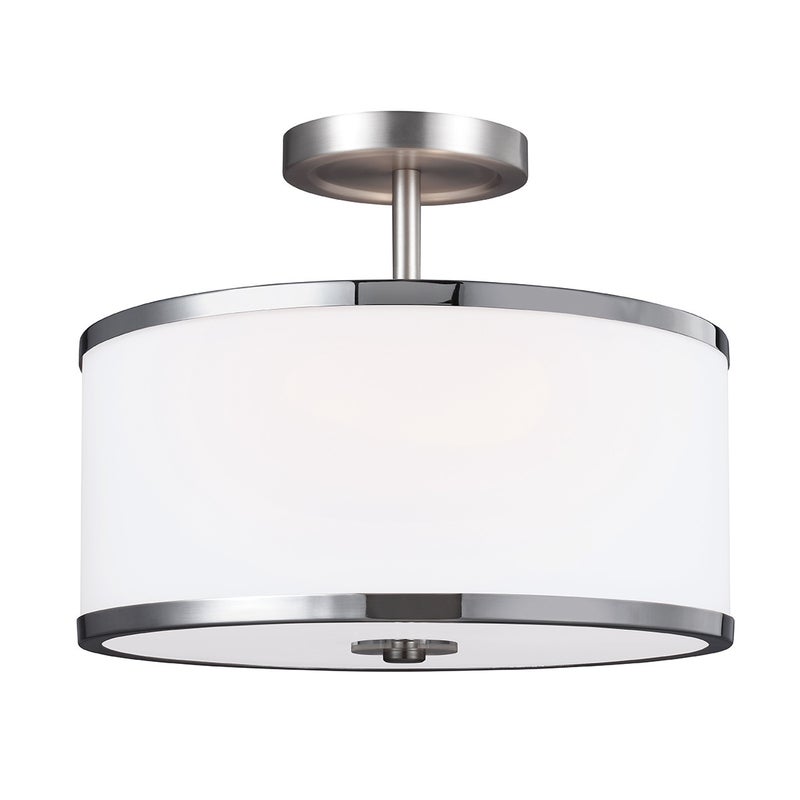 Lampa sufitowa glamour nikiel i chrom Prospect Park 2xE27 60W Feiss