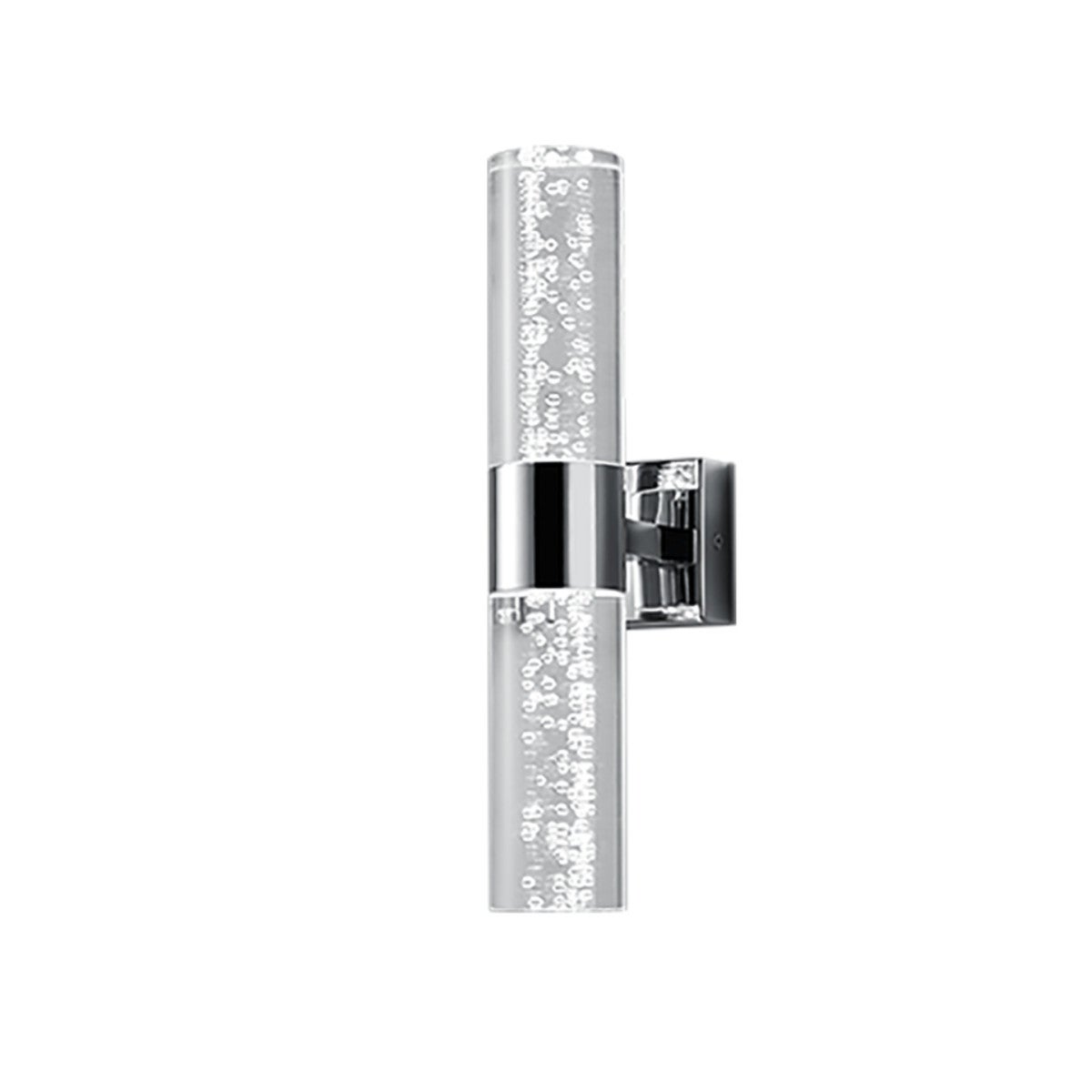 Kinkiet ścienny Bolsa chromowany przezroczysty LED 3.2W 3000K 300lm do łazienki wym: 30 x 7 x 7 cm akryl IP44 Trio