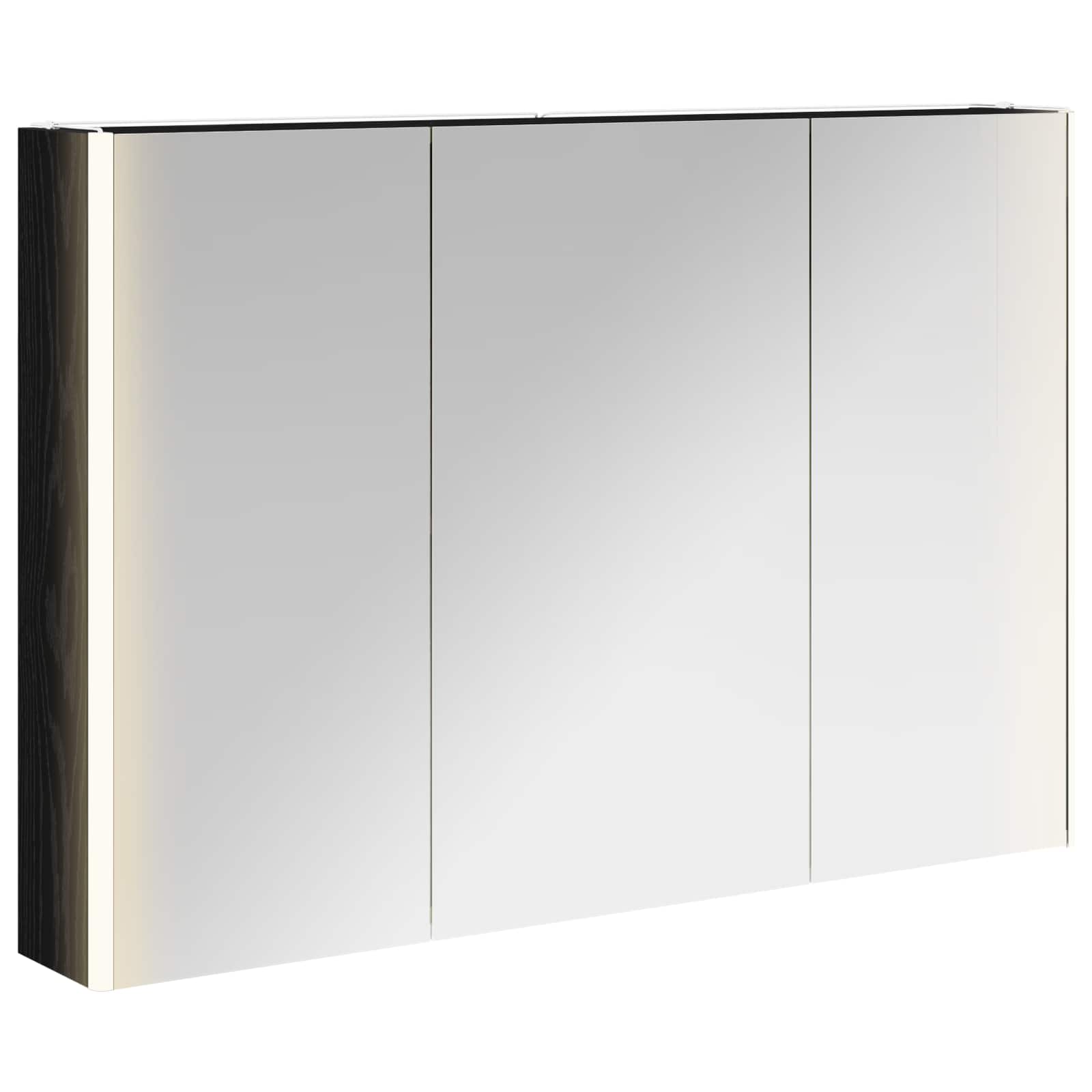 Szafka z lustrem do łazienki Czarny Dąb 103,5 x 15,5 x 70 cm