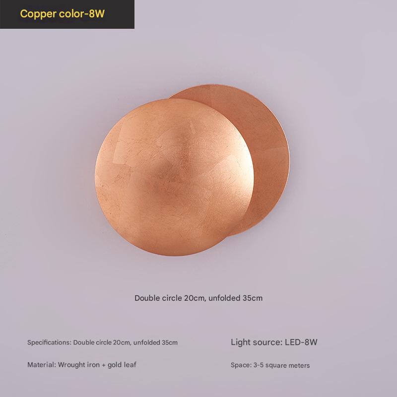 Obrotowa (360°) lampa ścienna inspirowana zaćmieniem Księżyca, designerska oprawa oświetleniowa, 3000 K, średnica 20 cm