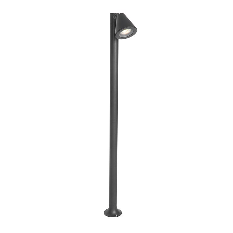 Qazqa nowoczesny lampa słupkowa do ogród - Ciara - czarny, max. 35w, kompatybilny z żarówką LED, gu10, 100cm, IP44