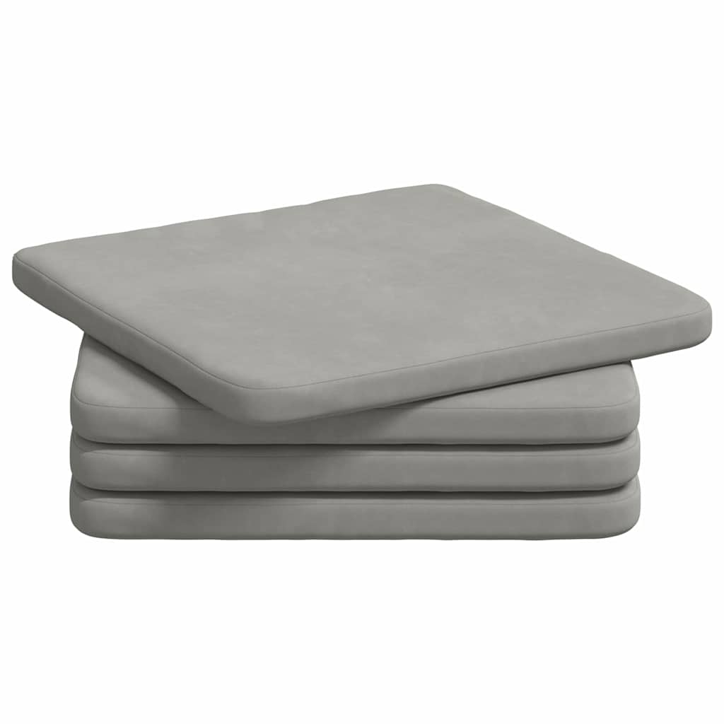 Poduszki na siedziska 4 pcs Jasnoszary 40 x 40 x 3 cm