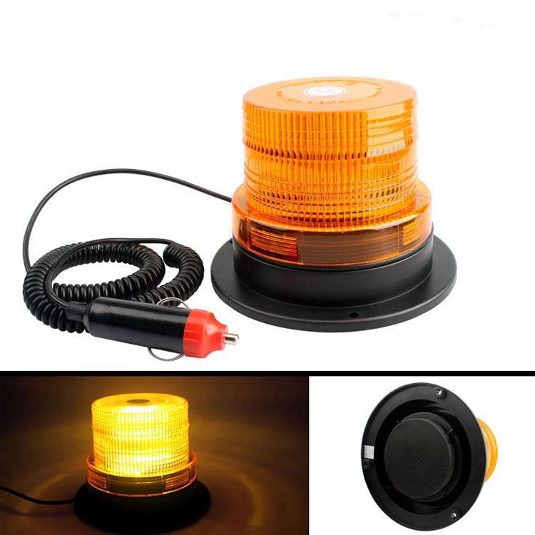 Żółta lampa sufitowa LED do samochodów, lampa ostrzegawcza przed wybuchem do autobusów szkolnych, okrągła lampa stroboskopowa do pojazdów budowlanych