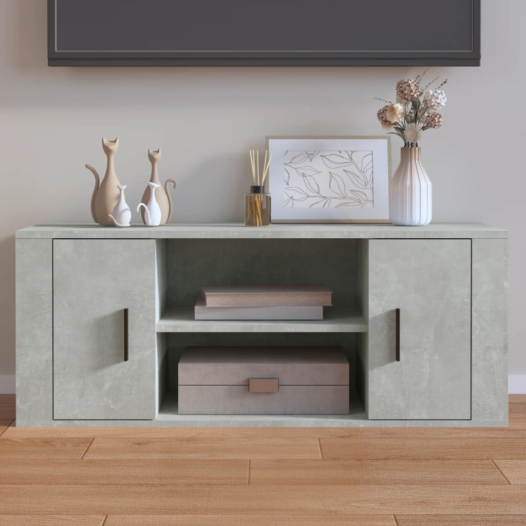 Szafka pod TV, szarość betonu, 100x35x40 cm vidaXL