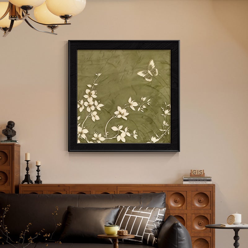 Kwiatowy obraz na płótnie estetyczny plakat z kwiatami w odcieniach niebieskiego i zieleni botaniczna akwarela malarstwo botaniczne obraz na ścianę x