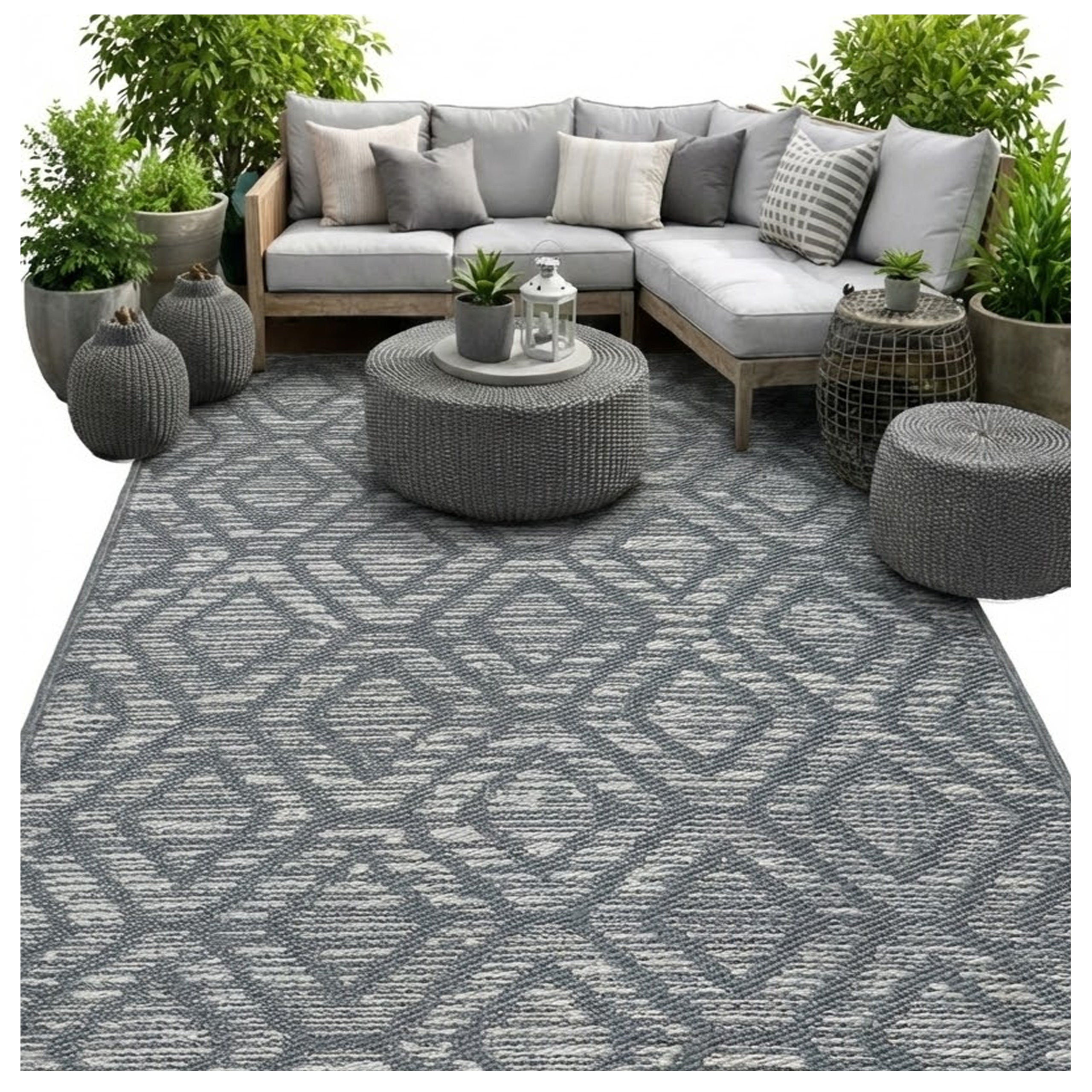 Dywan zewnętrzny na taras balkon do ogrodu 120x170 cm - Forte wodoodporny UV