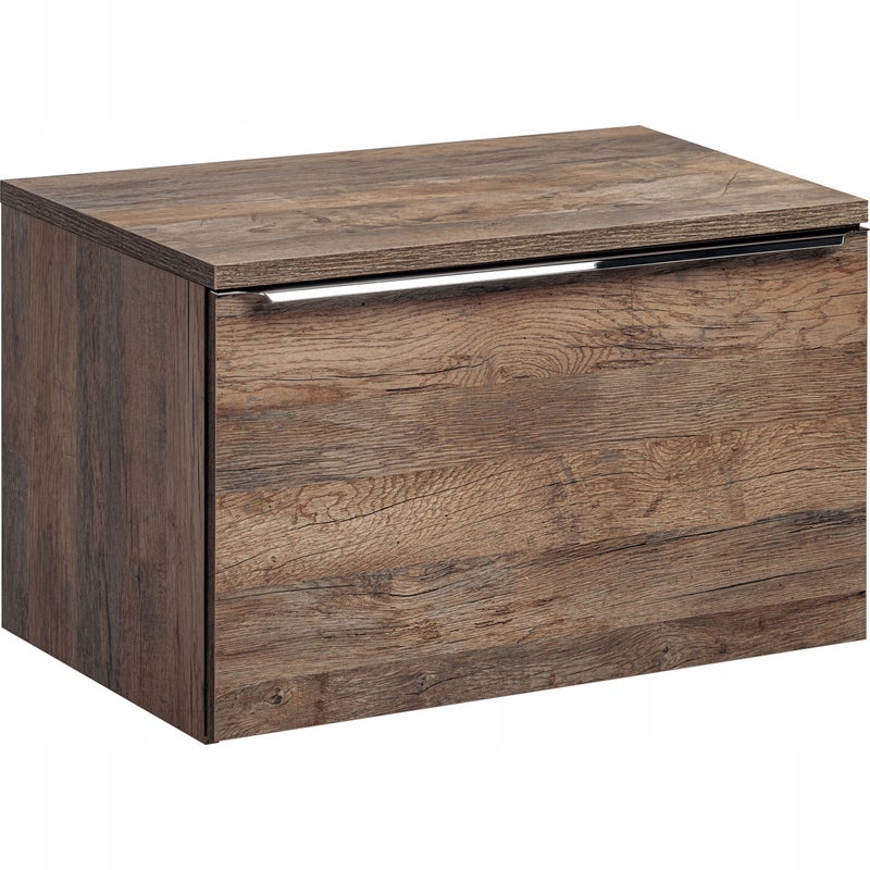 Szafka łazienkowa SANTA FE OAK 80 cm dąb vintage z blatem 2 szuflady