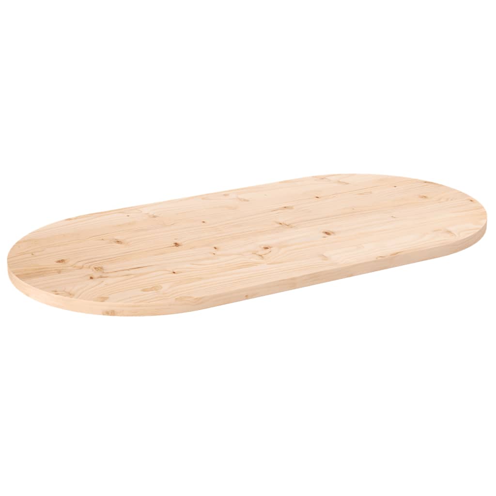vidaXL Blat stołu 90x45x2,5 cm Drewno lite sosnowe owalne