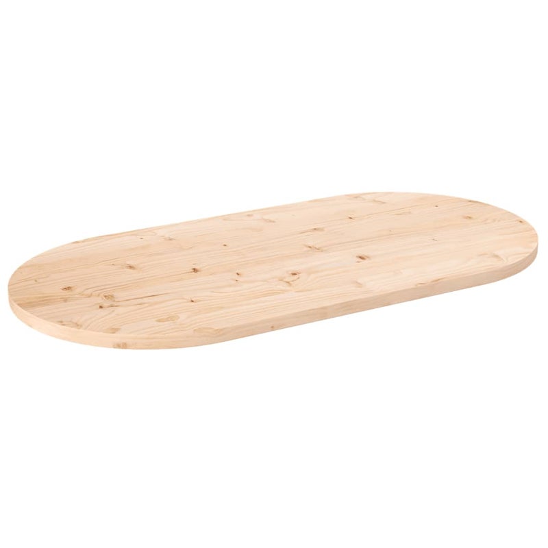 vidaXL Blat stołu 90x45x2,5 cm Drewno lite sosnowe owalne