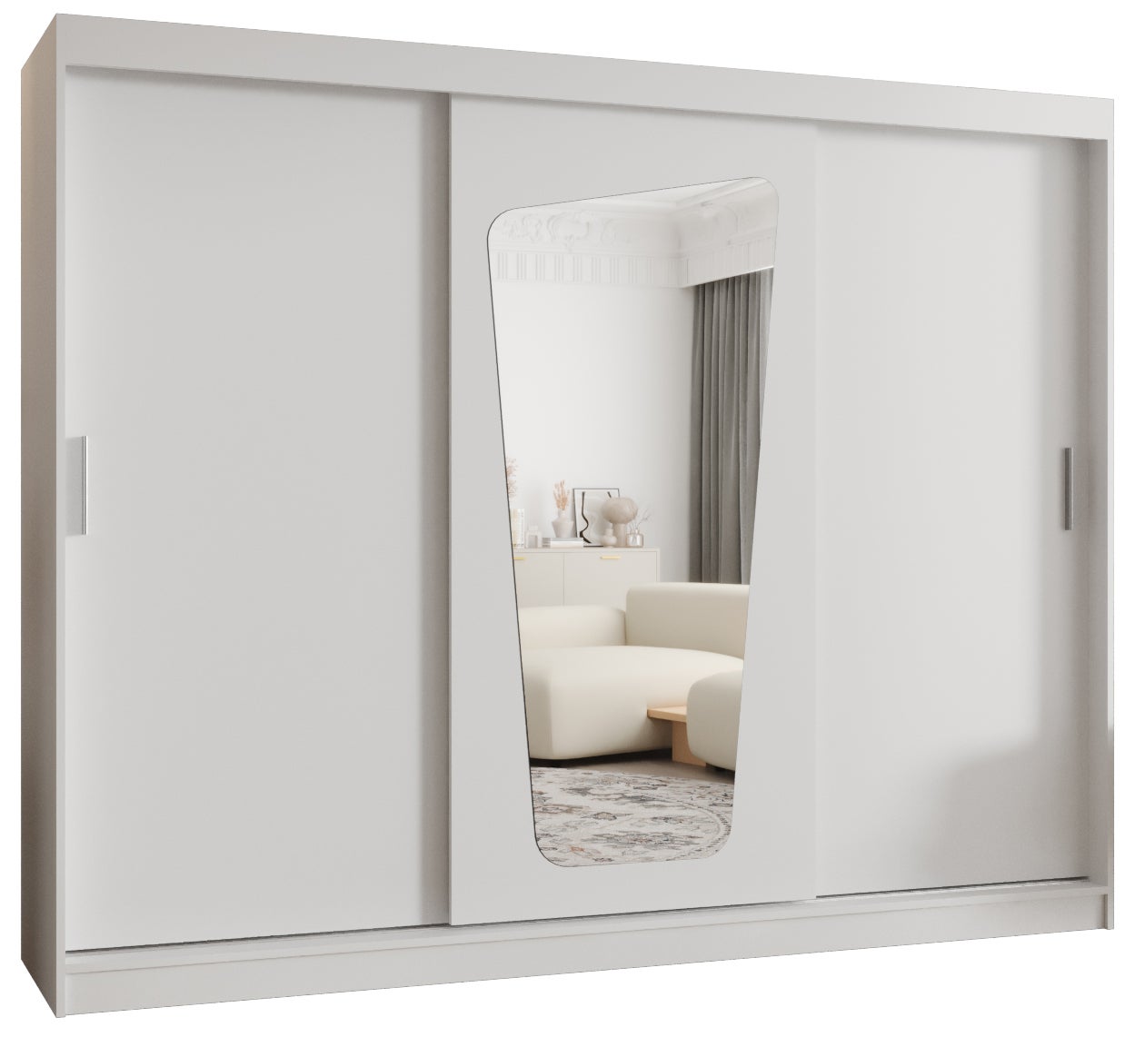 Szafa przesuwna garderoba MOKA 250 x 62 x 200 cm Biały