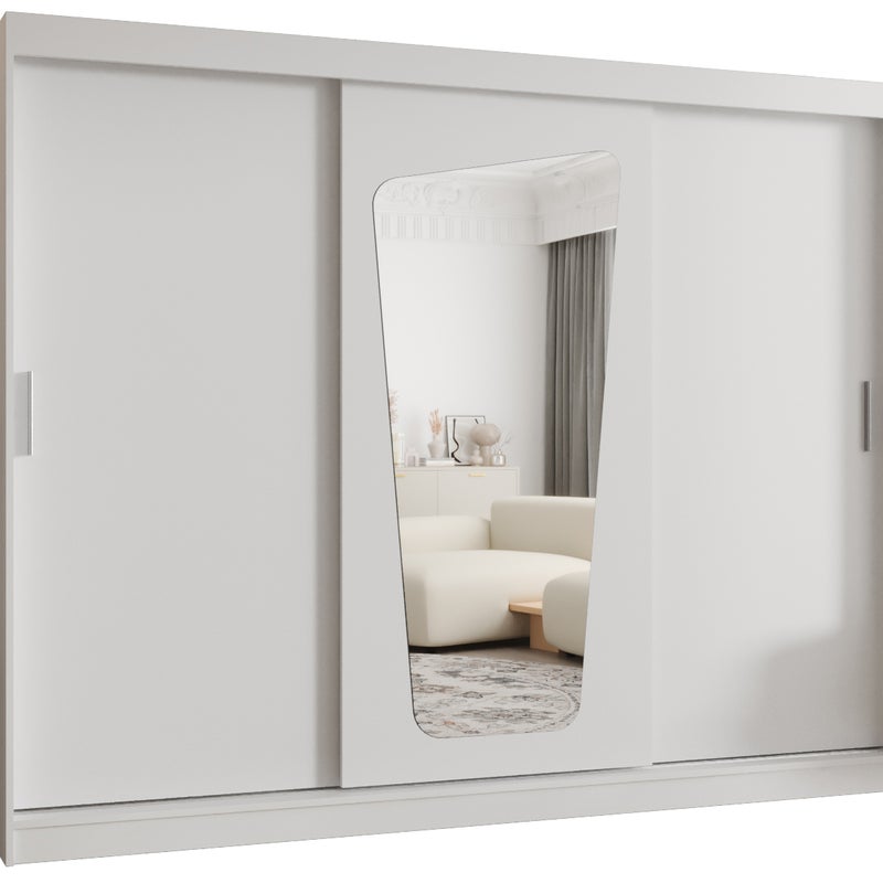 Szafa przesuwna garderoba MOKA 250 x 62 x 200 cm Biały