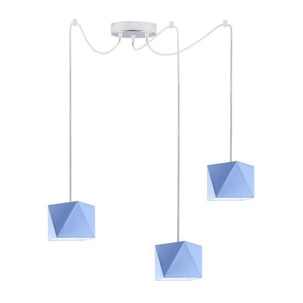 Lampa wisząca zwis żyrandol sufitowa z abażurami diament POP Z3