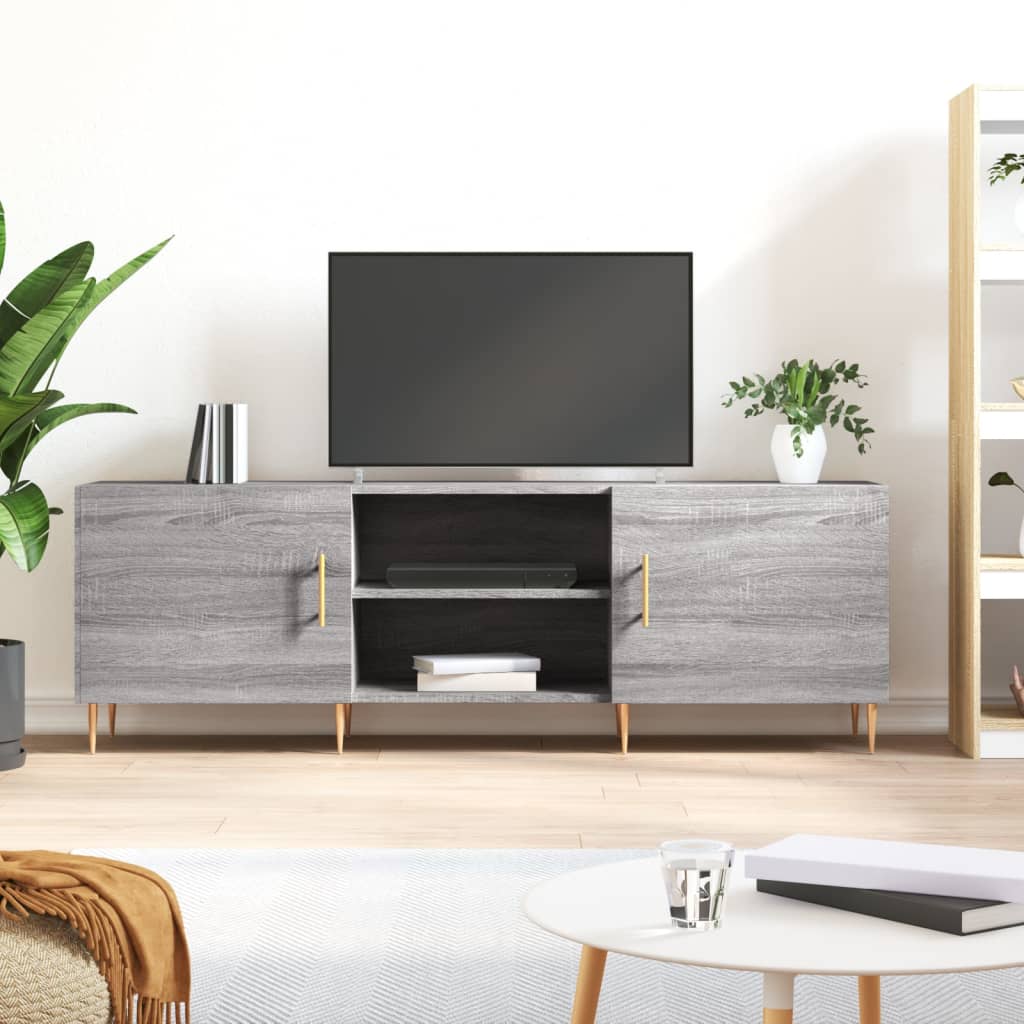vidaXL Szafka telewizor, szary dąb sonoma, 150x30x50 cm