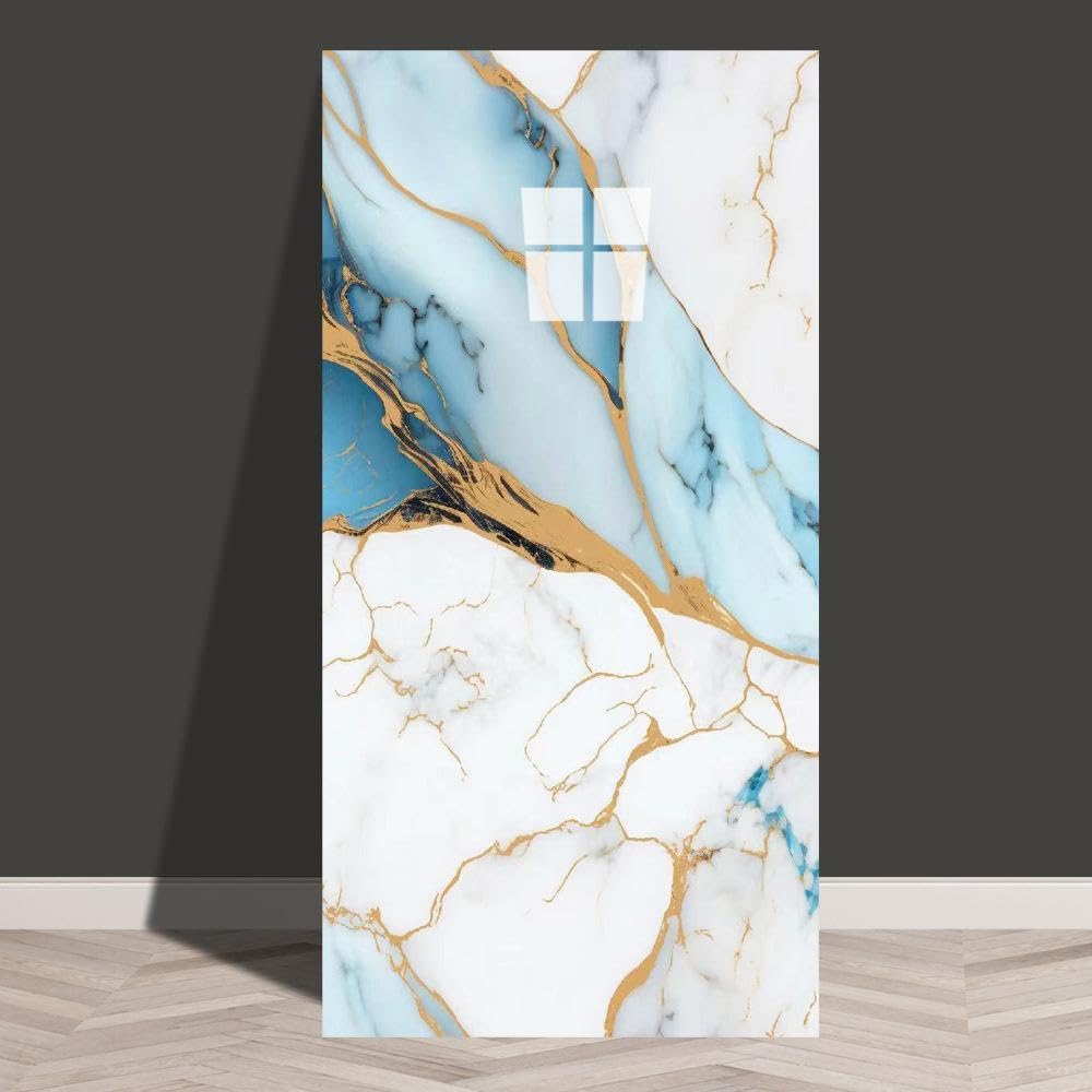 Wodoodporna tapeta marmurkowa, usuwalna, 30 cm x 60 cm, niebieska C, opakowanie 10 sztuk