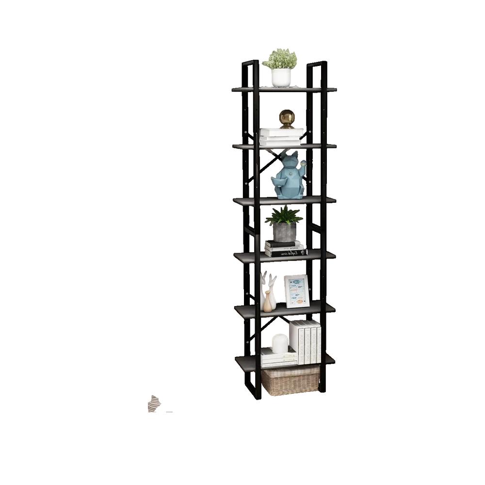 Półka VidaXL metal drewno szara 60x30x210 cm wytrzymała