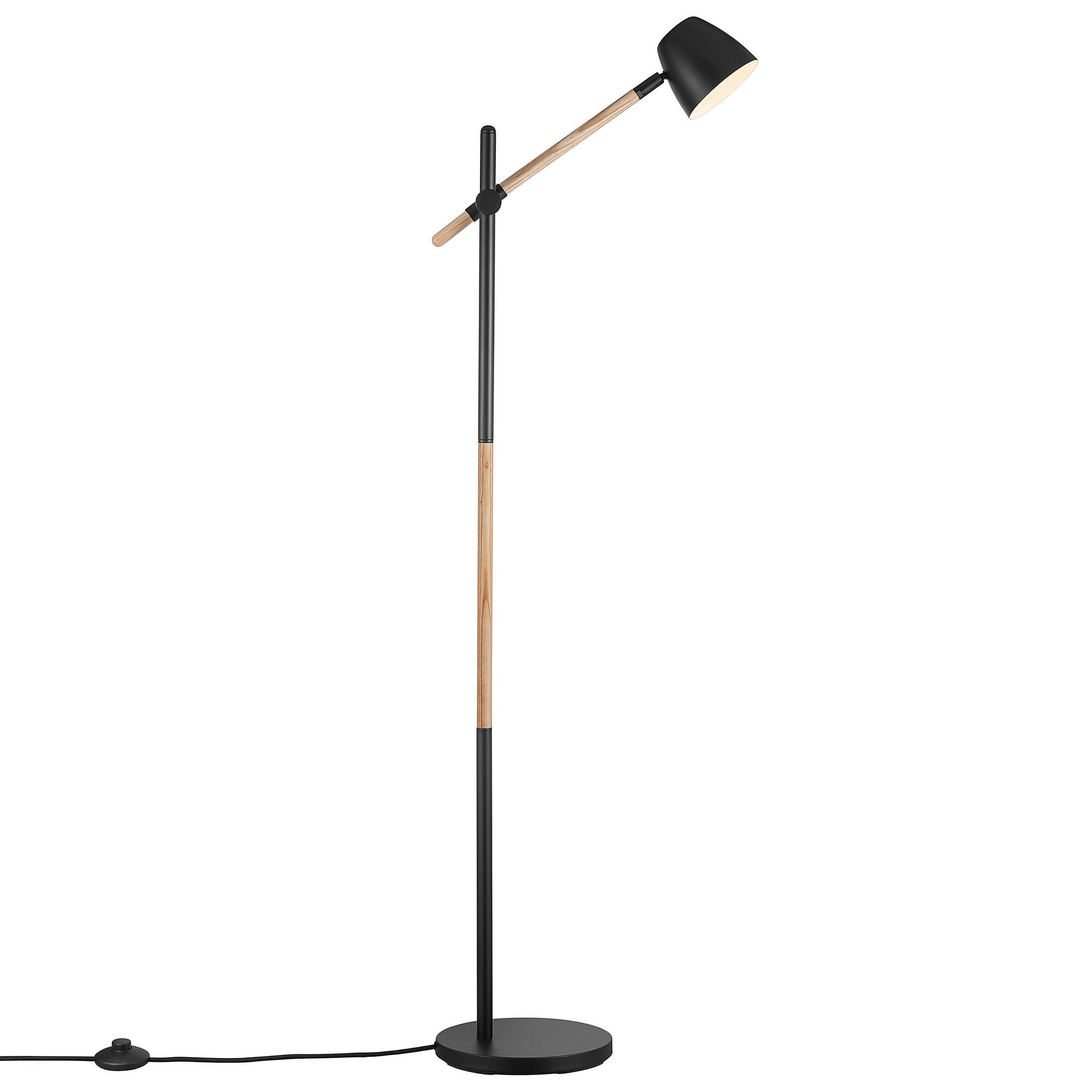 Lampa podłogowa Theo z drewnem - 2112654003
