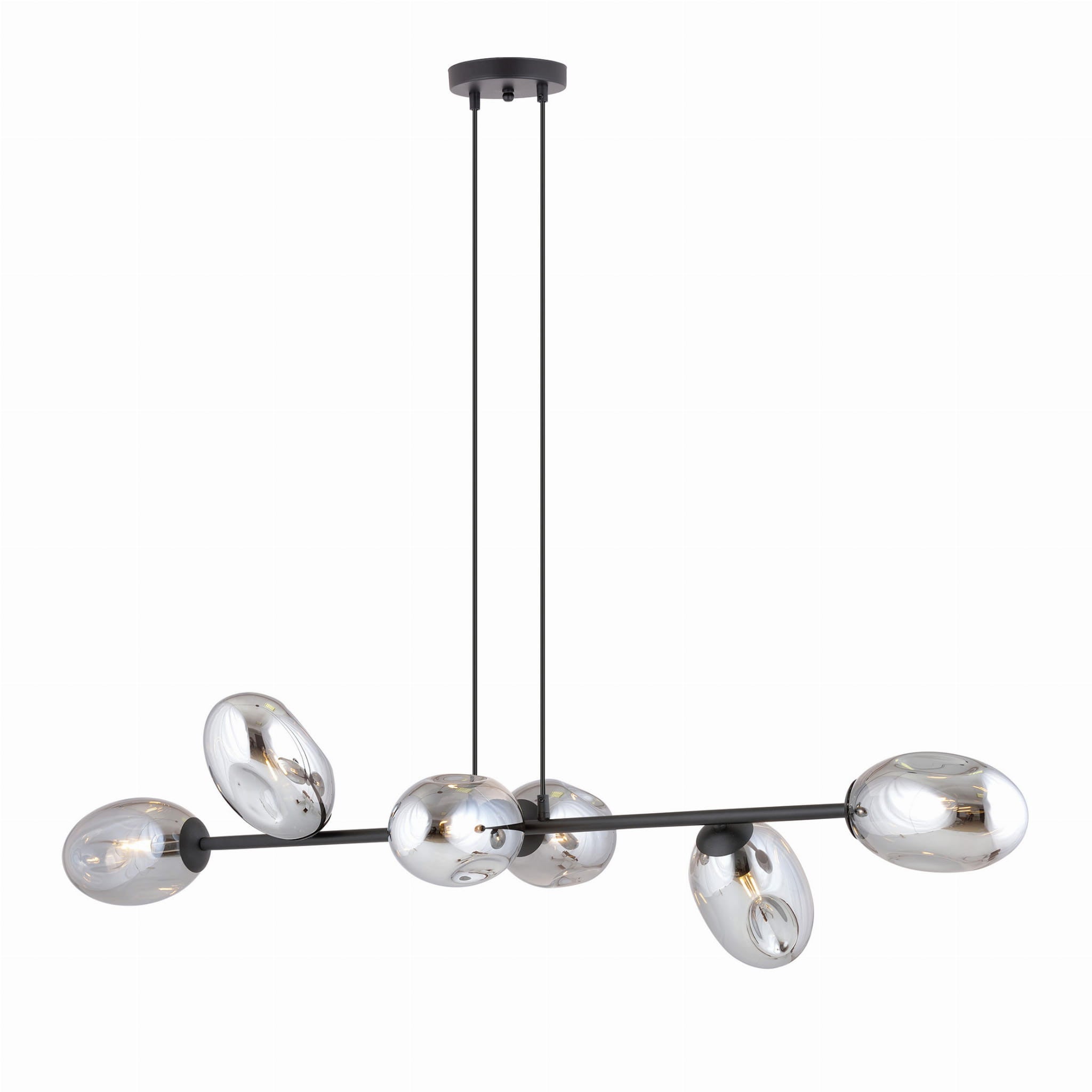Żyrandol Emibig 6xE14 10W PANDORA 6 grafitowe klosze 1263/6
