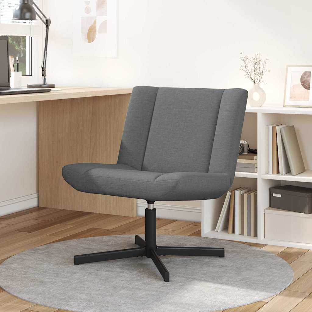 Fotel obrotowy ciemnoszary 63 x 75 x 76 cm tkanina vidaXL