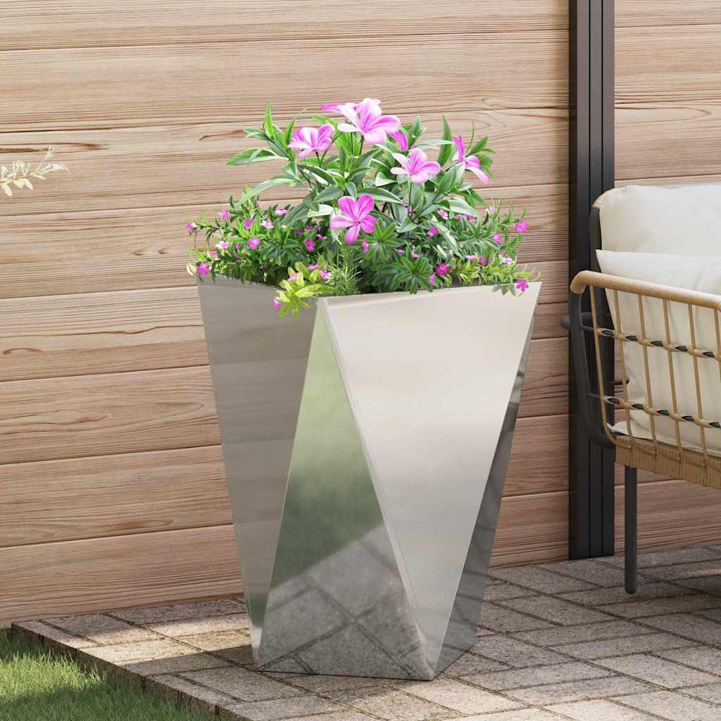 Donica Srebrny 50 x 50 x 75 cm Stal Galwanizowana vidaXL